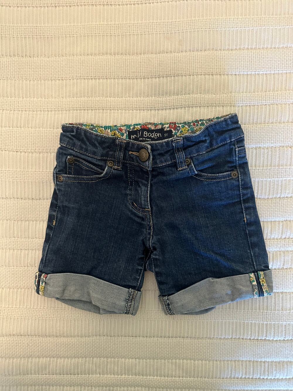 Mini Boden 5y Denim Shorts